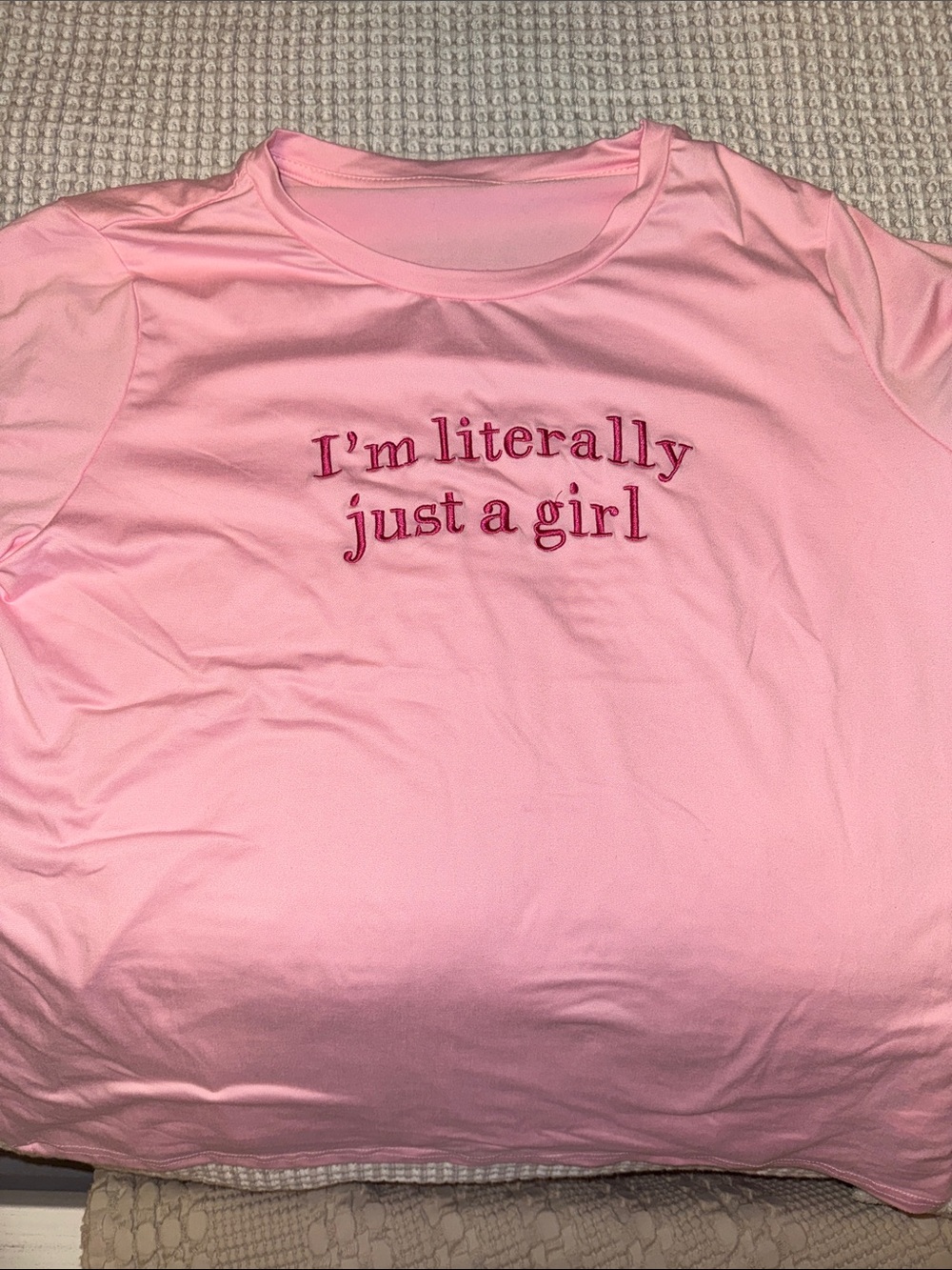 Pink Graphic Tee "I'm literally just a girl"